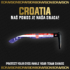 Croatia national team inspired sunglasses by Boravision in red, white, and blue fan colors