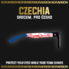 Czech National Team inspired sunglasses by Boravision in white, red, and blue fan colors
