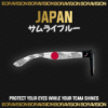 Japan national team inspired sunglasses by Boravision in red and white fan colors