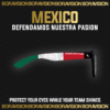 Mexico national team inspired sunglasses by Boravision in green, white, and red fan colors