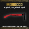 Morocco national team inspired sunglasses by Boravision in red and green fan colors