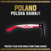 Poland national team inspired sunglasses by Boravision in red and white fan colors