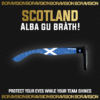 Scotland national team inspired sunglasses by Boravision in blue and white fan colors